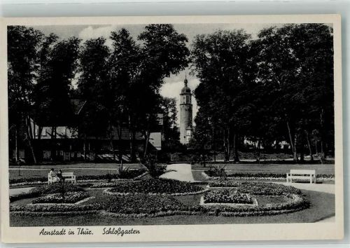 Arnstadt 1940 Feldpost WK II Schlossgarten