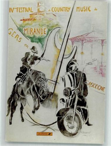 Mirande IV. Festval de Country Musik 14.7.1996 Pferd Motorrad