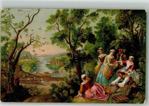 sign. Lancret Nicolas Frühling Frauen 29463