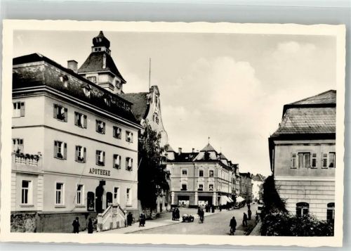 Simbach Innstraße Apotheke Motorrad m. Beiwagen Fahrrad