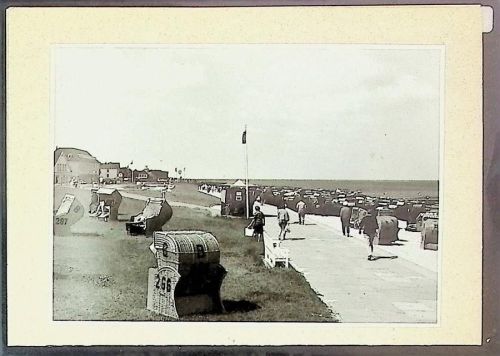 Duhnen Foto montiert auf Karton Promenade Fotograf Otto Schulze