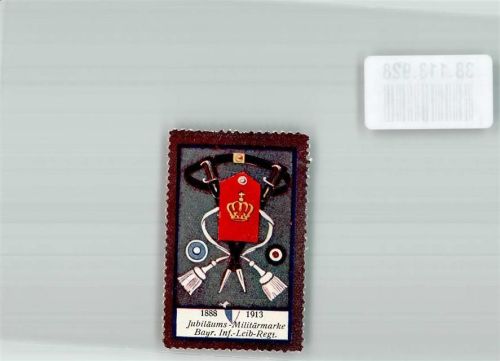 Militärmarke Jubiläum 1888-1913 Bayr. Inf. -Leib-Regt.
