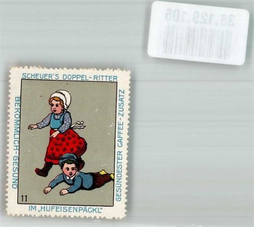 Fürth Scheuer`s Doppel Ritter im Hufeisenpäckl Zichorienfabrik Nr. 11
