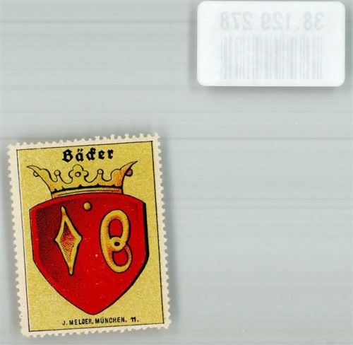 München Bäcker Wappen J. Melder