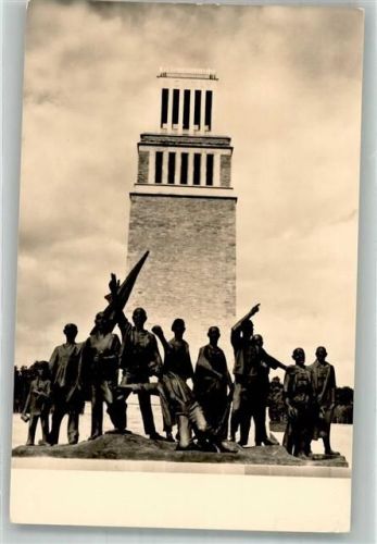 Weimar Nationale Mahn- u. Gedenkstätte Buchenwald Turm u. Gruppenplastik