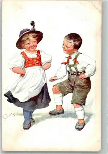 1910 Kinder Tracht T.S.N. 564-3 Künstlerkarte