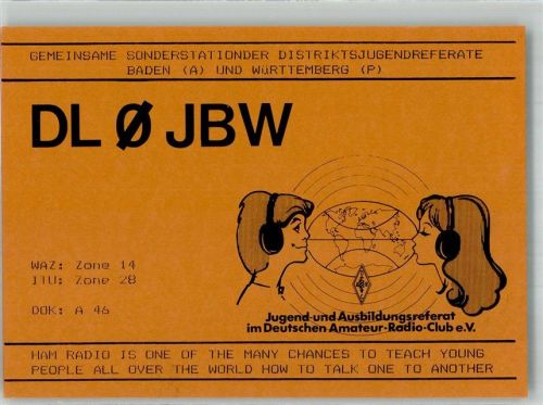DL0JBW Jugend- und Ausbildungsreferat im deutschen Amateur-Radio-Club