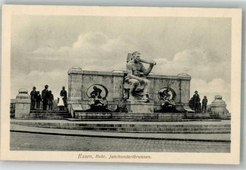 Essen 1915 Denkmal Jahrhunderbrunnen