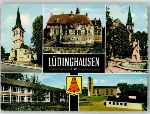 Lüdinghausen St. Felizitas Kirche Burg Lüdinghausen Christophorusbrunnen Ludgerkirche