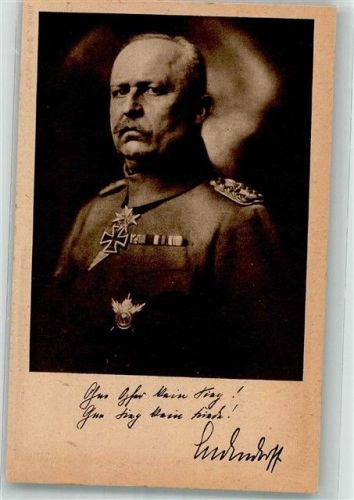 1918 Ludendorff Für Kriegsbeschädigte Faksimile Felspost