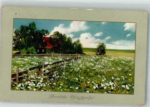 1915 Pfingsten Künstler Postkarten Serie 2084 Blühende Fluren