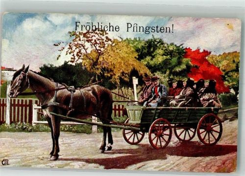 1910 Kutsche Tracht a.d. Umgebung v. Minden u. Porta