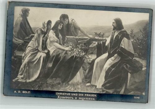 1915 sign. Golz Christus und die Frauen