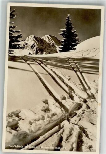 Klais 1937 Skigelände mit Wetterstein Fotograf Irl