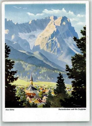 Partenkirchen sign. Eschle Max Wiechmann Bildkarten Nr. 8264