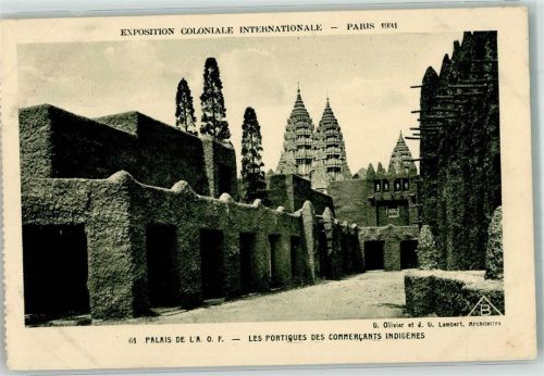 Paris Exposition Coloniale Internationale 1931 Palais de L`A.O.F.