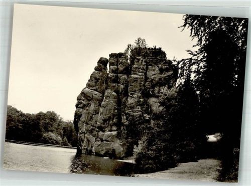 Holzhausen-Externsteine Die Externsteine Fels 1 von Südwesten No. 2 Fotograf Karl Hublow Konstanz