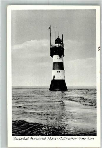 Schillig 1957 Leuchtturm Roter Sand Horumsersiel