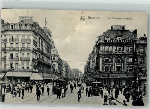 Brüssel Le Boulevard Anspach Straßenbahn