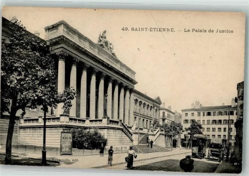 Saint-Etienne Justizgebäude Straßenbahn