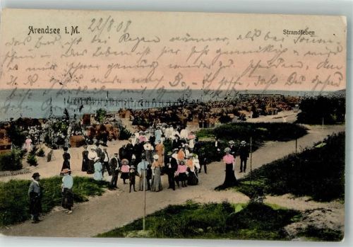 Arendsee 1908 Promenade und Strand
