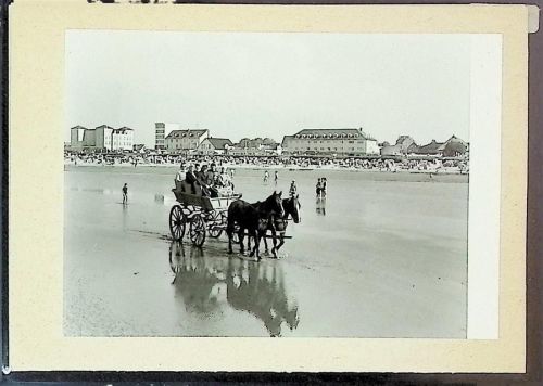 Duhnen Foto montiert auf Karton Wattwagen Fotograf Otto Schulze