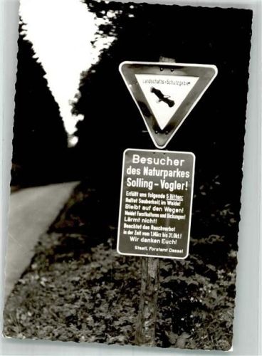 Dassel Hinweisschild für Besucher des Naturparkes Solling