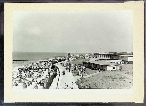 Döse Foto montiert auf Karton Strandhaus Promenade Leiter