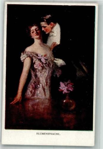 1919 Blumensprache Nr. 742 B Liebespaar