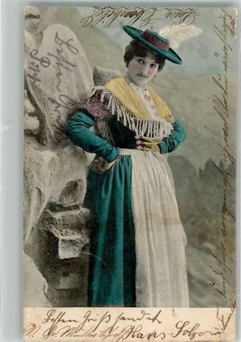 1906 Junge Frau im Trachtenkleid