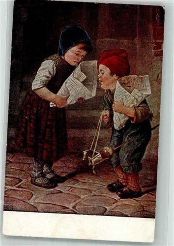 Hast Du mehr Kinder Hanfstaengel Künstlerkarte Nr. 34