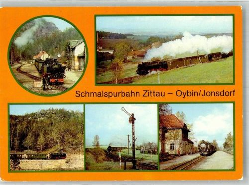 Kurort Oybin Schmalspurbahn Dampflokomotive Jonsdorf Bertsdorf Fotograf Feuereißen VEB Bild und Heimat