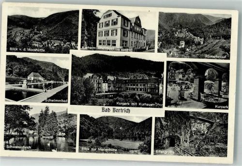 Bad Bertrich Kurheim Rheinland Schwimmbad Römerkessel Kurpark Kurhaus Marienhöhe Schwanenteich Elfengrotte
