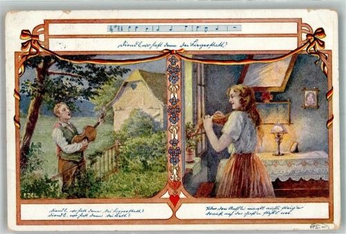 1912 sign. Ezel Bund d. Deutschen in Nieder Österreich Karte Nr. 143