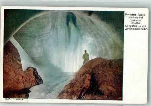 Obertraun Eiskapelle Dachstein Rieseneishöhle sign. Walden Höhlenkarte Nr. 17