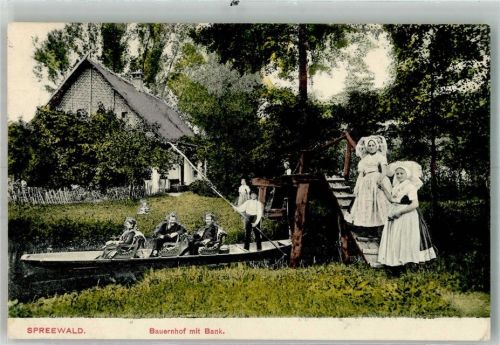 1909 Bauernhof m. Bank Frauen Boot
