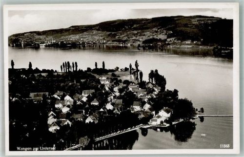 Wangen 1939 Fliegeraufnahme des Ortes mit Seebrücke