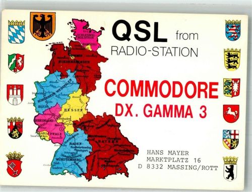 Massing Politische Landkarte von Westdeutschland mit Länderwappen