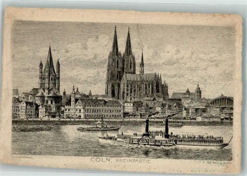 Köln Altstadt-Nord 103 Dom Raddampfer Verlag Carl Jander