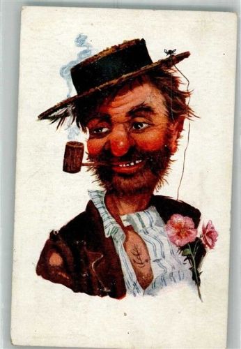 1911 Abgerissener Landstreicher mit Pfeife