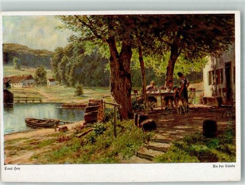 An der Lände Bäuerliches Leben Ackermann's Kunstverlag Aus der Heimat Reihe 421