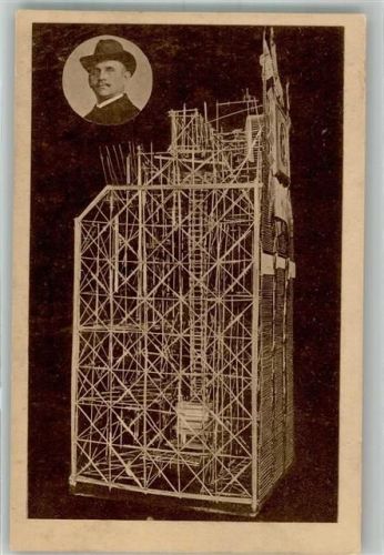 Goslar 1924 Kunstuhr a. Strohhalmen v. Aug. Lehrke Eisenbahner
