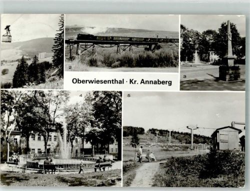Oberwiesenthal Keilberg Seilbahn Schmalspurbahn Postmeilensäule Springbrunnen Sessellift Fotograf Karpf VEB Bild und Heimat