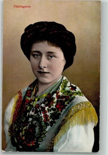 Junge Frau in Tracht Verlag Jagemann 22904 Hüttenstempel Waldschänke Dreiherrnstein