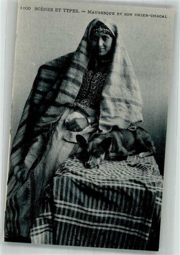 Maurische Frau m. Schakalhund