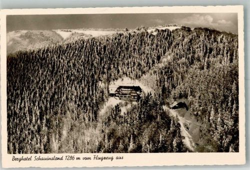 Schauinsland 1937 Fliegeraufnahme vom Berghotel Schauinsland im Winter