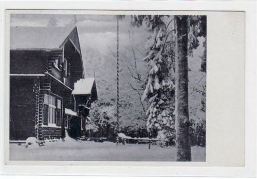 Waldschänke " Dreiherrenstein " bei Brotterode im Winter gelaufen von 1941. Gute Erhaltung.