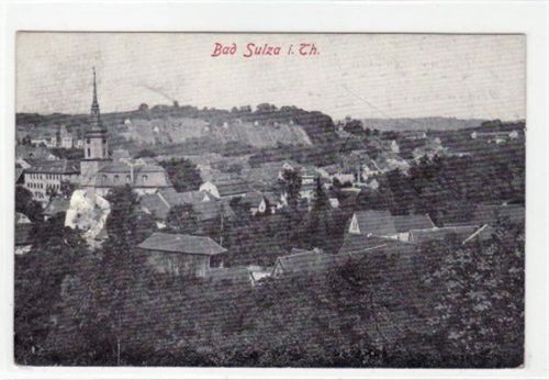 Totalansicht von Bad Sulza in Thüringen gelaufen. Leicht fleckig, sonst gut erhalten.