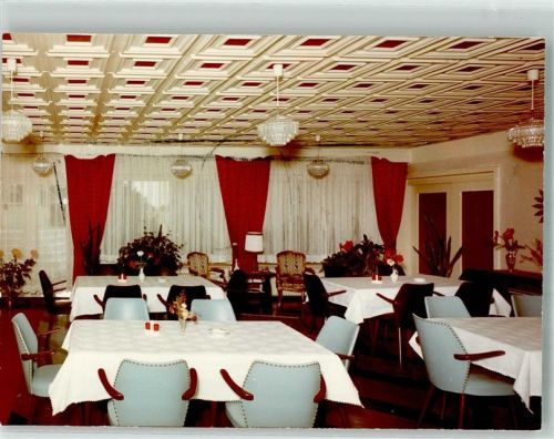 Fussingen Gasthaus Haus Schönblick Gaststube Foto Original aus Archiv eines Ansichtskartenverlags Ort handschriftlich