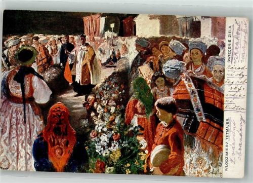 1908 sign. Tetmajer, Wlodzimierz Segnung der Blumen